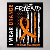 衣服オレンジfor My Friend Leukemia認識度Ameri ポスター (正面)