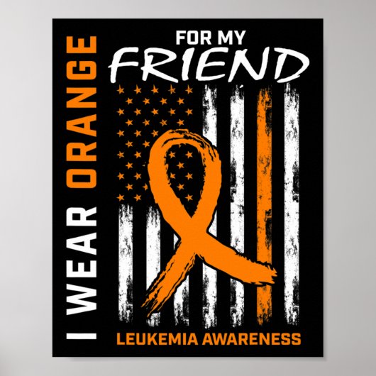 衣服オレンジfor My Friend Leukemia認識度Ameri ポスター (正面)