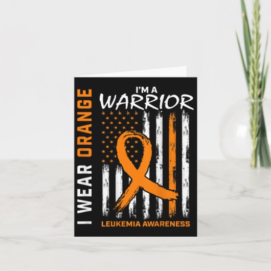 衣服オレンジI'm a Warrior Leukemia認識度アメリ カード (正面)