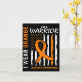 衣服オレンジI'm a Warrior Leukemia認識度アメリ カード (黄色い花)