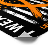 衣服オレンジI'm a Warrior Leukemia認識度アメリ ポスター (角)