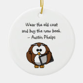 衣服オールドコー買ト新本可愛いフウおもしろいル引用文 セラミックオーナメント (正面)