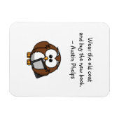 衣服オールドコ買ートニューブックカおもしろいウトフクロウ引用文 マグネット (横)