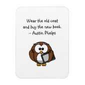 衣服オールドコ買ートニューブックカおもしろいウトフクロウ引用文 マグネット (縦)