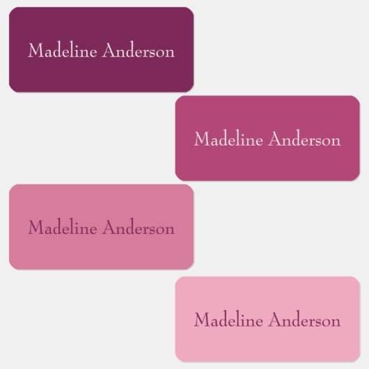 衣服カラフルのピンクの子供の名前ラベル ラベル (グループ)