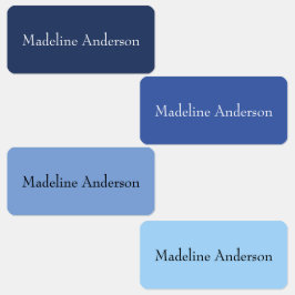 衣服カラフルの青い子供の名前ラベル ラベル