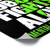 衣服グリーンリボンはスティグマのメンタルヘルスと戦うA ポスター (角)