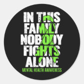 衣服グリーンリボンはスティグマのメンタルヘルスと戦うA ラウンドシール (正面)