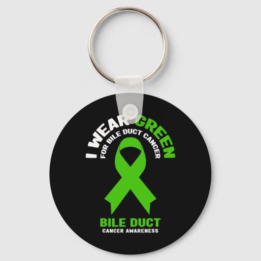 衣服グリーン胆管癌認識度2 キーホルダー (正面)