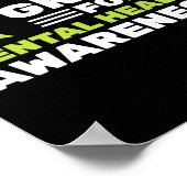 衣服グリーンforメンタルヘルス認識度月緑 ポスター (角)