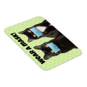 衣服コロナウイルスのかわいい猫マスク顔 マグネット (右側)