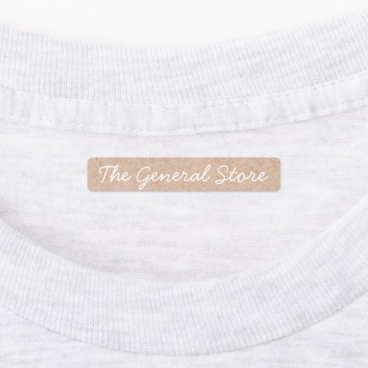 衣服シンプルラベルのクラフトアイロン及びクリーニング ラベル (貼付)