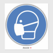 衣服ダストマスクシンボルラベル シール (シート)