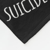 衣服ティール(緑がかった色)とパープルハッピー自殺認識度スーポ フリースブランケット (角)