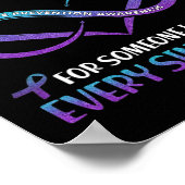 衣服ティール(緑がかった色)と私が歌う恋しく思たびに紫 ポスター (角)