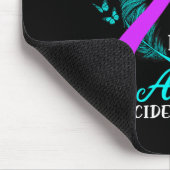 衣服ティール(緑がかった色)と私の叔母の自殺の思い出の紫 マウスパッド (コーナー)