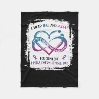 衣服ティール（緑がかった色）パープル恋しく思for人の独身のI Every D フリースブランケット