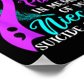 衣服ティール(緑がかった色)パープル私の姪の自殺の記憶Awa ポスター (角)