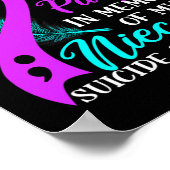 衣服ティール（緑がかった色）パープル私の姪の自殺の記憶Awa ポスター (角)