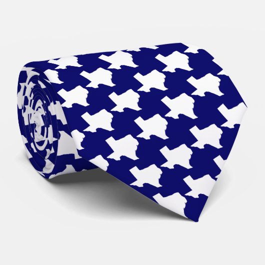 衣服テキサス州プライドwテキサス州千鳥格子の（ネイビー） ネクタイ (ロール)