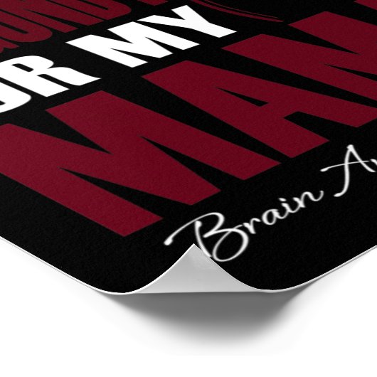 衣服バーガンディ私のママ脳動脈瘤認識度 ポスター (角)