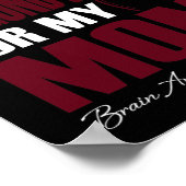 衣服バーガンディ私の母の脳動脈瘤認識度 ポスター (角)