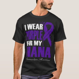 衣服パープルマイナナ線維筋痛認識度Fea Tシャツ