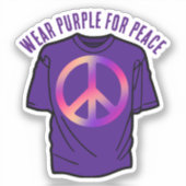 衣服パープル平和の日 シール (正面)