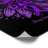 衣服パープル私のパパひまわり薬オーバードーズ阿波 ポスター (角)