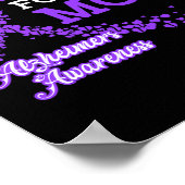 衣服パープル私の母アルツハイマーの認識度バンド ポスター (角)