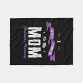 衣服パープル私の母アルツハイマー病H フリースブランケット (正面(横))