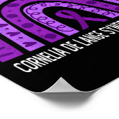 衣服パープルCornelia De Lange Syndrome Awrene ポスター (角)