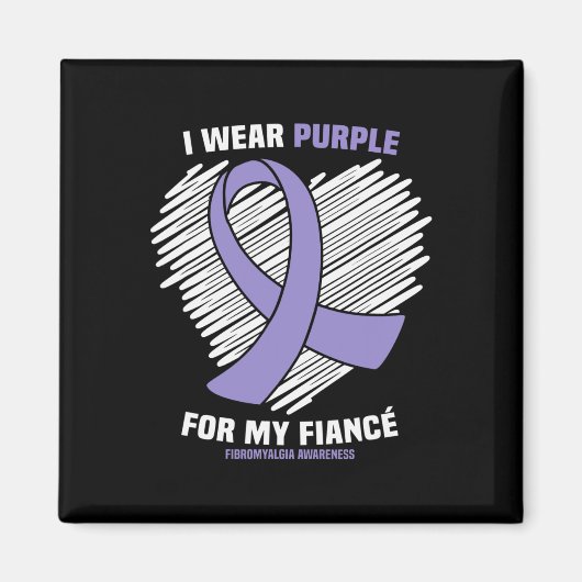 衣服パープルforマイフィランス線維筋痛認識度1 マグネット (正面)