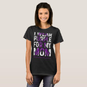 衣服パープルfor my Mom -線維筋痛認識度 Tシャツ (正面フル)