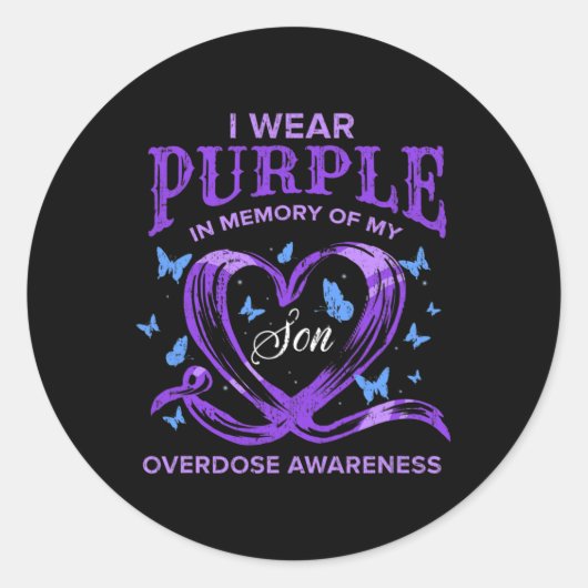 衣服パープルfor My Son Overdose認識度ヴィンテージ ラウンドシール (正面)