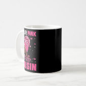 衣服ピンクいとこの乳がん認識度Af コーヒーマグカップ (正面左)