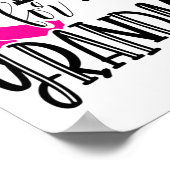 衣服ピンクおばあちゃん – 乳がん認識度 ポスター (角)