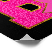 衣服ピンクブルドッグ乳癌認識度ブルドッグ ポスター (角)