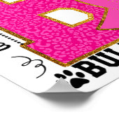 衣服ピンクブルドッグ乳癌認識度ブルドッグ ポスター (角)