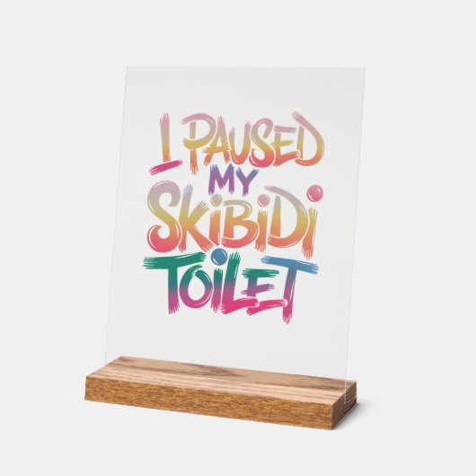 衣服ピンクマイ アクリルサイン (傾斜)