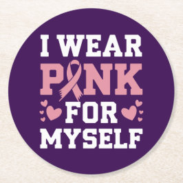 衣服ピンクマイ ラウンドペーパーコースター