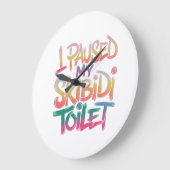 衣服ピンクマイ ラージ壁時計 (傾斜)