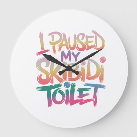 衣服ピンクマイ ラージ壁時計 (正面)