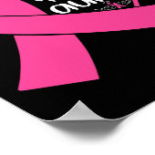 衣服ピンク叔母が乳癌の患者をサポート ポスター (角)