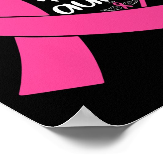 衣服ピンク叔母が乳癌の患者をサポート ポスター (角)