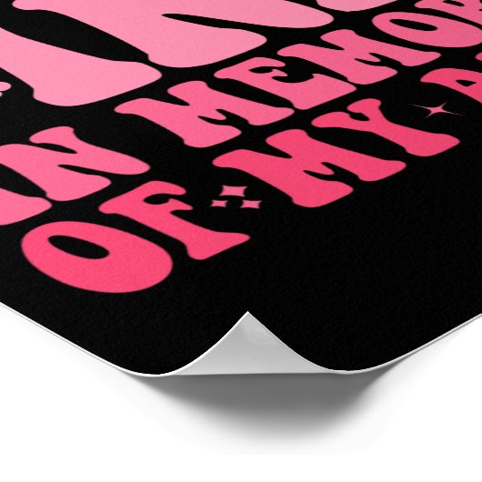 衣服ピンク叔母の私の乳房がん叔母のメモリ ポスター (角)