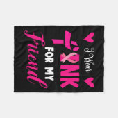 衣服ピンク私の友人の乳がん認識度Su フリースブランケット (正面(横))