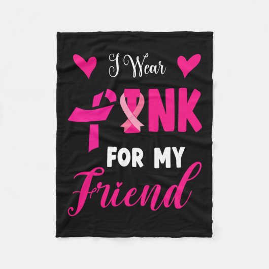 衣服ピンク私の友人の乳がん認識度Su フリースブランケット (正面)