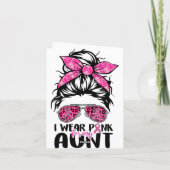 衣服ピンク私の叔母のメッシーパン胸がん戦争 カード (裏面)