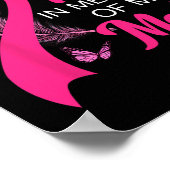 衣服ピンク私の母の乳がん患者の記憶 ポスター (角)